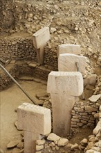 Gobekli Tepe neolithic archaeological site dating from 10 millennium BC, Large circular structures