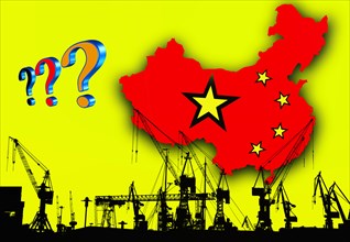 Symbolic image, China, Germany, EU, European Union, Oat, international harbour, economic relations,