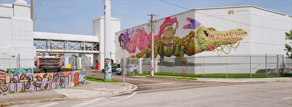 Wynwood Walls Graffiti, Mana Wynwood Convention Center, Northwest 23rd Street, Wynwood, Miami,