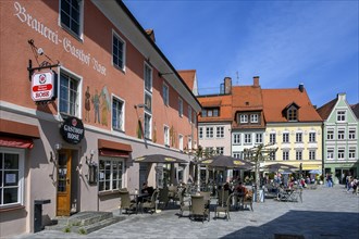 Gasthof Rose am Obstmarkt, Kaufbeuern, Allgaeu, Swabia, Bavaria, Germany, Europe