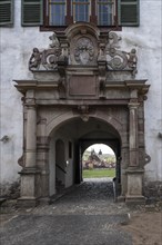 Wilhelmsburg Castle, entrance gate, Schmalkalden, Thuringia, Germany, Europe