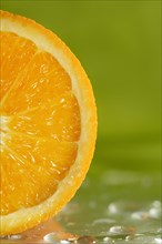 A Half orange fruit
