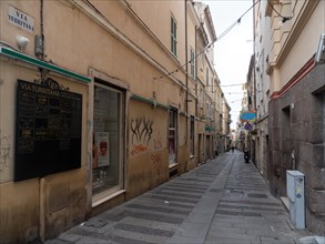 Via Turritana, street in the historic centre, Sassari, Sardinia, Italy, Europe