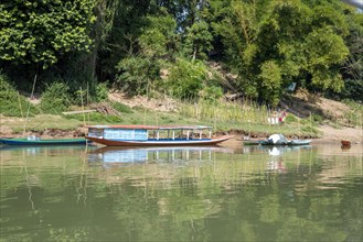 View over the Mekong at Luang Prabang, Luang Prabang province, Laos, Asia