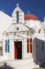 Greek Orthodox church, Mykonos Town, Mykonos Island, Greece, Europe