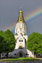 Rainbow over the Russian Memorial Church, St Alexi Memorial Church commemorating the Battle of