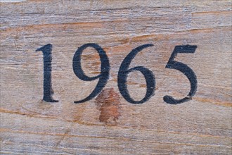 Vintage number 1965, digit, anniversary, birthday, North Rhine-Westphalia, Germany, Europe