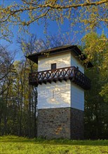 Reconstructed Roman watchtower on the Reckberg, Lower Germanic Limes, World Heritage Site, Neuss,
