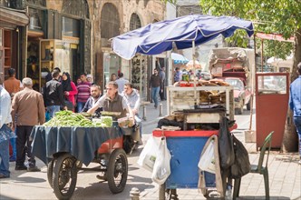 Tripoli, Lebanon, April 09, 2017: Center of the city of Tripoli, north of Lebanon, people of