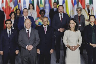 Family photo, taken during the Petersberg Climate Dialogue in Berlin, 26.04.2024. / Photographed on