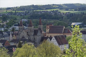 View of the old town of Ellwangen, Basilica, St Vitus, St Vitus, Baroque, Romanesque, Town church,