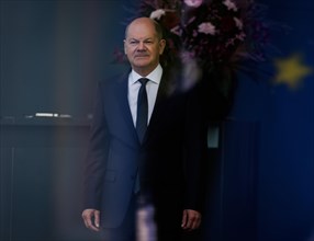 Olaf Scholz, Federal Chancellor, photographed during a reception at the Chancellery, in Berlin,