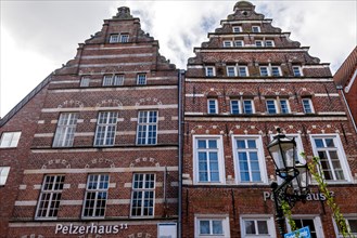 Historic Renaissance houses, Pelzerhaeuser, Pelzerhaus 11 and Pelzerhaus 12, Pelzerstrasse, Emden,