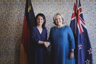 (L-R) Annalena Baerbock (Alliance 90/The Greens), Federal Foreign Minister, and Judith Collins,