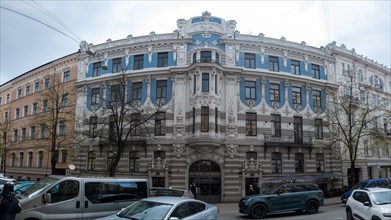 Art Nouveau building at 10b Elizabeth Street (Elizabetes iela), house designed by Mikhail