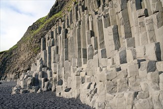 Basalt formations on Reynisfjara beach, black beach, Reynisfjara, Vik, Iceland, Europe