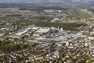 Industrial area with the companies ZF Friedrichshafen, Zeppelin Systems, MTU, Rolls-Royce