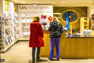 UN Postal Office shop at the UN headquarters in New York