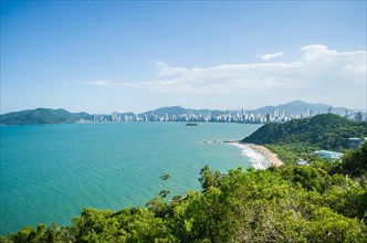 Aerial photo of the beach of Camboriu, Santa Catarina, Brazil, South America