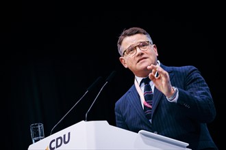 Boris Rhein, Minister-President of Hesse, photographed at the CDU Germany 2024 party conference in