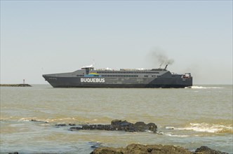 Colonia del Sacramento, Uruguay, 14th 2022: Ferry from Uruguay to Argentina, South America