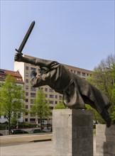 Monument to an unknown soldier with a sword, Volkspark Friedrichshain, Berlin, Germany, Europe