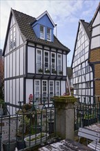 Half-timbered houses on the church square in Hattingen, Ennepe-Ruhr district, North