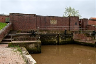 The inner side of the Sieltor in the fishing village of Ditzum, municipality of Jemgum, district of