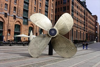 International Maritime Museum, Koreastrasse, Hafencity, Hamburg, A large ship's propeller in front