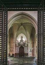 Access to the sacristy, Romanesque-Gothic Saint-Julien du Mans Cathedral, Le Mans, Sarthe