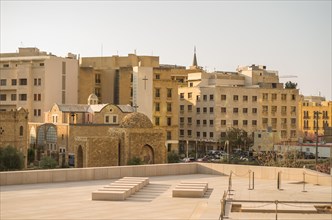 Center of Beirut, capital of Lebanon, tree and classical architecture and characteristic of the