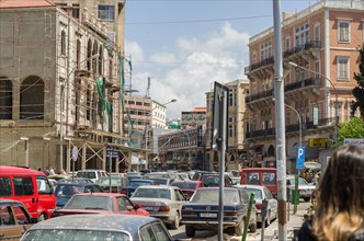 Tripoli, Lebanon, April 09, 2017: Center of the city of Tripoli, north of Lebanon, people of