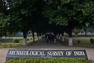 Entrance, archeological site, Nalanda, Bihar, India, Asia