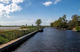Side canal, Grosses Meer, municipality of Suedbrokmerland, district of Aurich, East Frisia, Lower