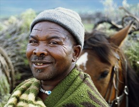 Man from the Basotho ethnic group, Lesotho, Southern Africa, Africa