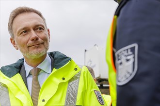 Christian Lindner (FDP), Federal Minister of Finance at customs in Frankfurt am Main, Frankfurt am