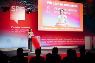 Katarina Barley, SPD lead candidate for the European elections, recorded at the Social Democratic