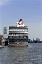 Cruise ship Queen Victoria on the Elbe in Oat harbour, Hamburg, State of Hamburg, Northern Germany,