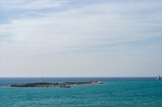 View of Sidon Lighthouse, Lebanon, Sea of the Mediterranean, Asia