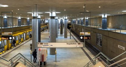 Interior photo, Bundestag underground station, Berlin, Germany, Europe
