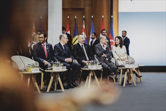 (R-L) Annalena Baerbock (Alliance 90/The Greens), Federal Foreign Minister, Olaf Scholz (SPD),