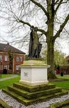 Germania monument on the town hall square in the small town of Weener, district of Leer,