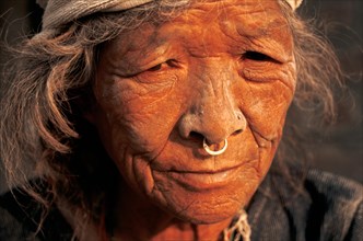Roadworker, dirty, portrait, woman, Nepal, Asia