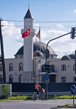 Mosque Diyanet Turkish-Islamic Community on Bundesstrasse 9, Dormagen, Lower Rhine, North