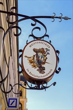 Wrought-iron nose shield for undertakers, Kaufbeuern, Allgaeu, Swabia, Bavaria, Germany, Europe