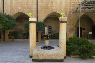 Monastery of Saint Ananias known as Deyrulzafaran or Saffron Monastery, Courtyard, Mardin, Turkey,