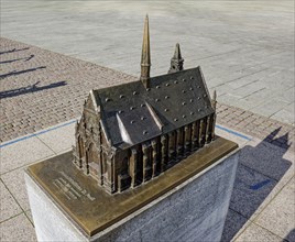 Model of the Paulinerkirche, also known as St Pauli's University Church, demolished in 1968,