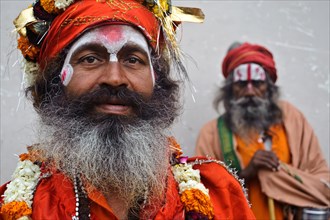 Hindu ascetics, sadhu, Varanasi, India, Asia
