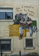 Murals in Orgosolo, Nuoro province, Sardinia, Italy, South Europe, Europe