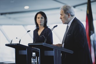 (L-R) Annalena Baerbock (Alliance 90/The Greens), Federal Foreign Minister, and Winston Peters,